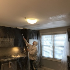 Kitchen and Living Room Ceiling Painting in Framingham, MA 0