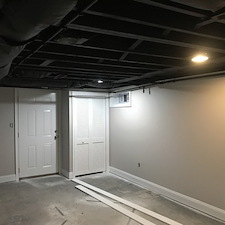 Painting Basement with Unfinished Ceilings in Burlington, MA 1